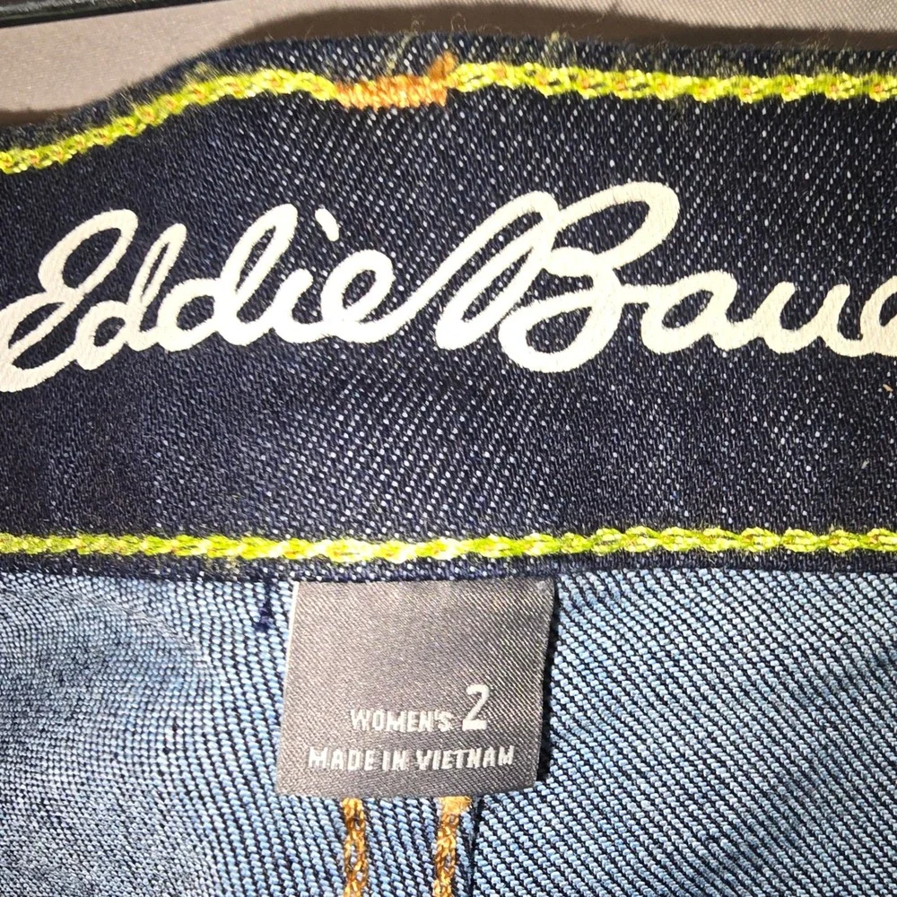 Eddie Bauer Voyager Jeans 2 Women Dark Wash High Rise Skinny Sorbtek Stretch